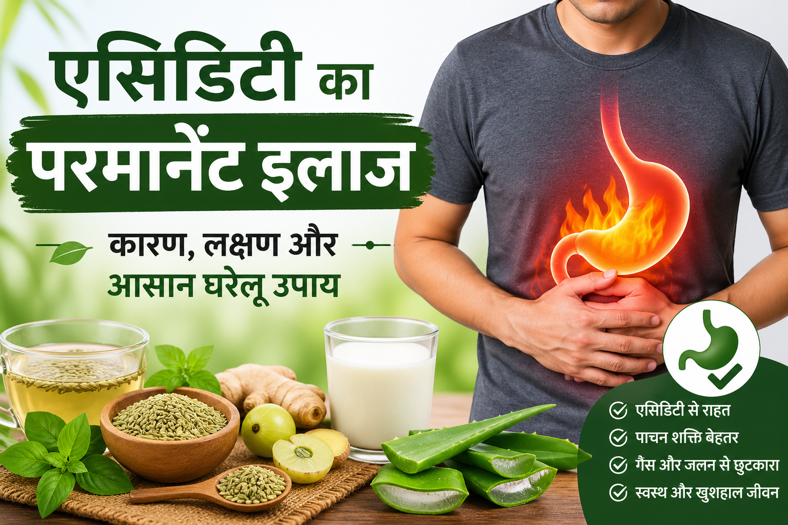 Read more about the article एसिडिटी का परमानेंट इलाज: कारण, लक्षण और असरदार उपाय